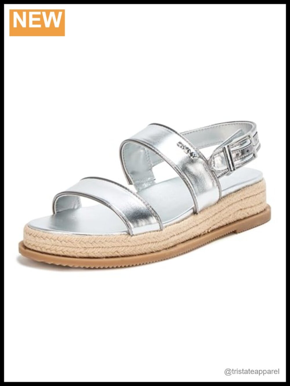 DKNY Bernae Double Strap Espadrille Platform Sandal